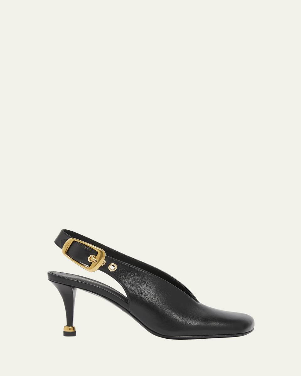 Andrea Leather Slingback Pumps